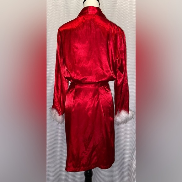 Women’s‎ STUDIO Donatella Y2K mob wife red satin Valentine robe size medium - Picture 12 of 13